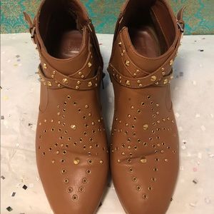 Brown Leather Vintage Bootie